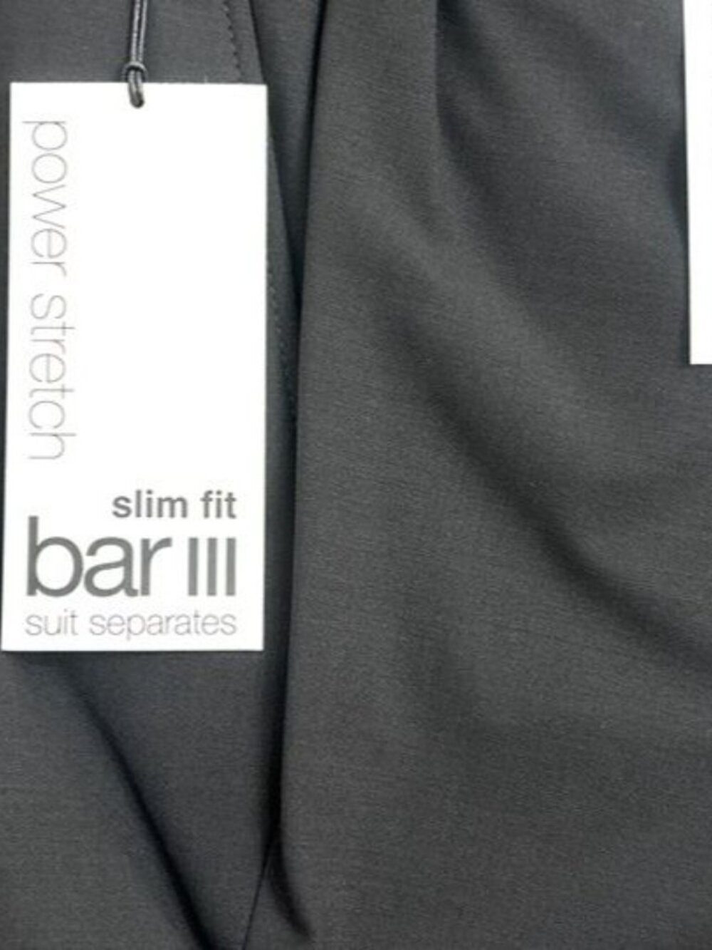 NWT Men's BAR III MACY'S Slim Fit Power Stretch 42W 32L Dress Pants Retail $175 - Picture 4 of 6